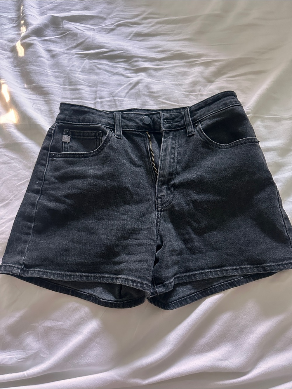 Just USA Black High-Rise Denim Shorts